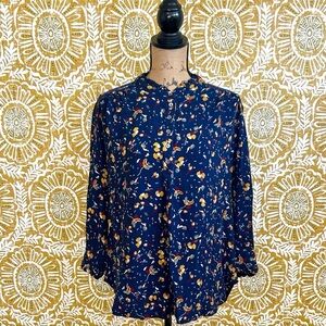 BRORA Multi Floral Long Sleeve Ruffle Blouse Sz UK16 US12 RARE SOLD OUT